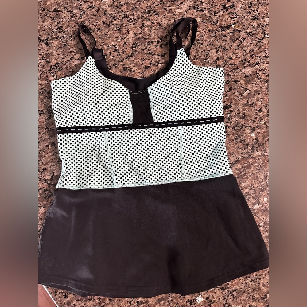 Lululemon Athletica Black and Light Blue Tank Top